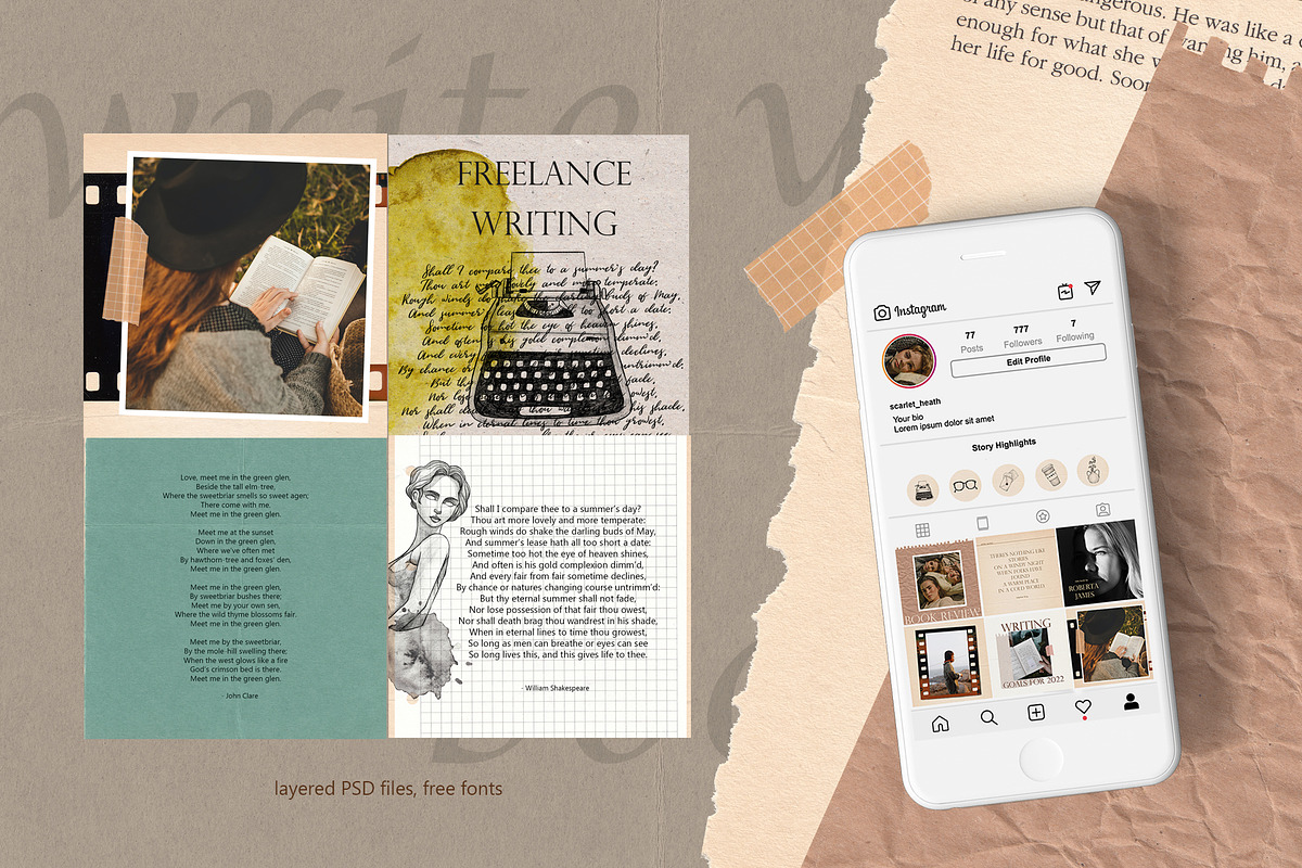 Author Collection, a Social Media Template by Scarlet Heath Art (Photo 17 of 21)
