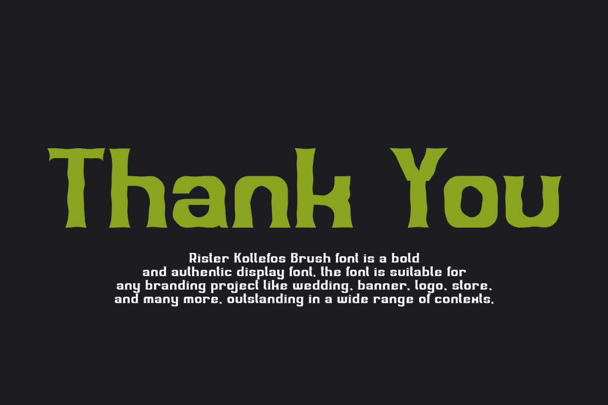 Rister Kollefos Brush, a Handwritten Font by QR Design Studio (Photo 9 of 9)