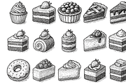 Dessert Bakery Icon Set, an Object Graphic by nikagraphic (Thumbnail 1 of 3)