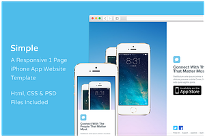 Simple iPhone App Website Template