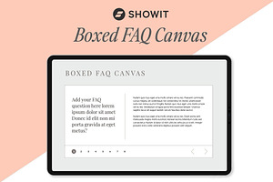 Boxed FAQ Showit Template