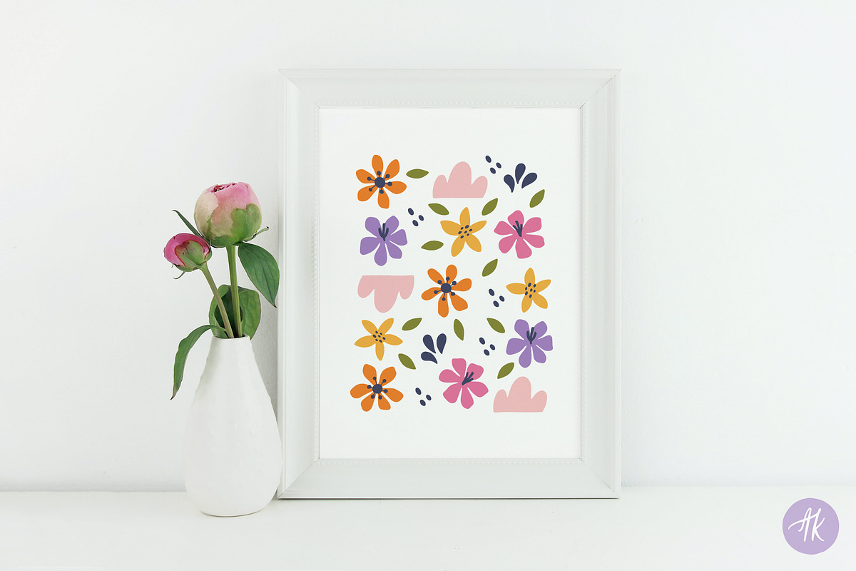 Abstract Flowers Hand Drawn Set, an Object Graphic by Alena Koval (Photo 7 of 11)