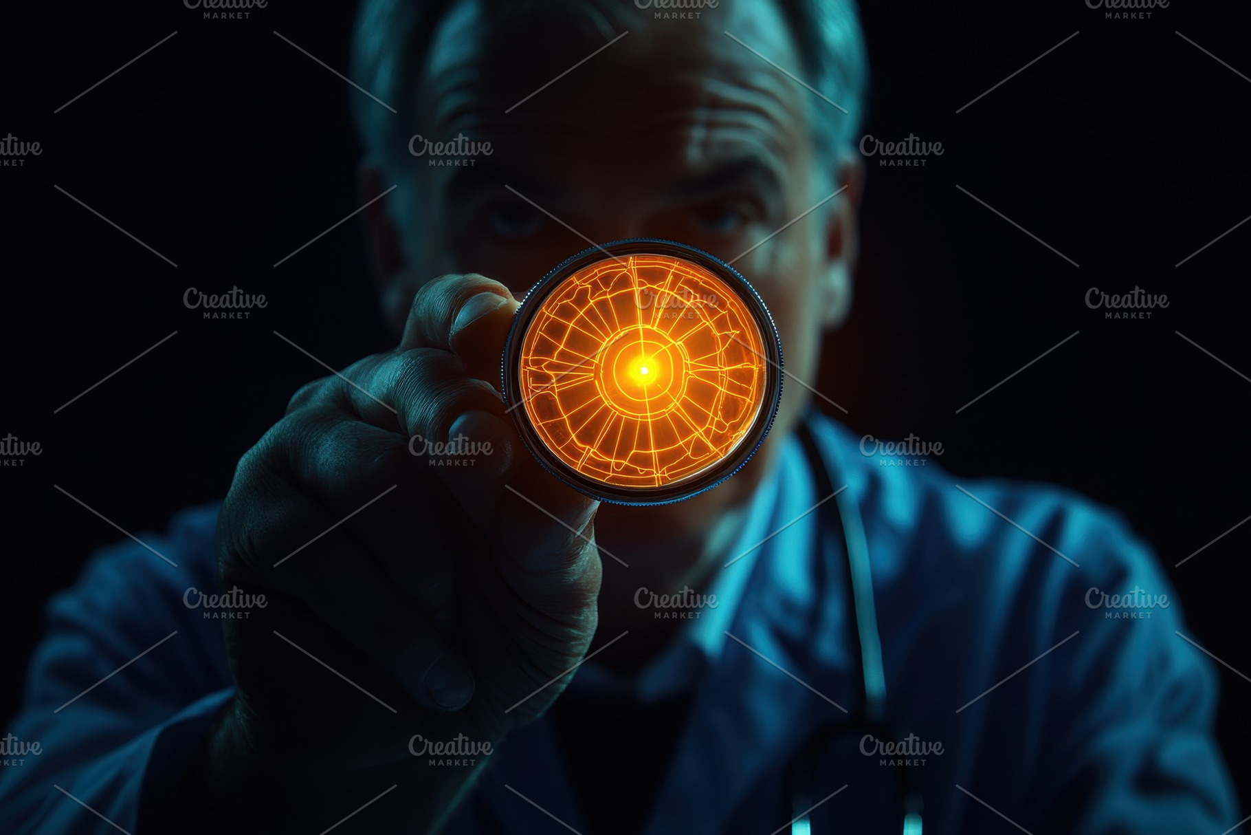 Cardiologist examines heart health, a Photo by Pavel_design
