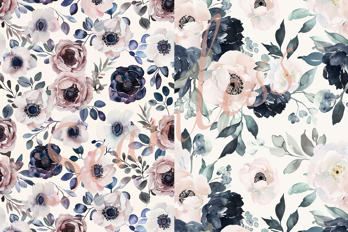 Floral Seamless Patterns, a Pattern Graphic by DreamCafeArt (Photo 5 of 5)
