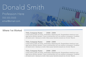 Steel Corners Template Resume