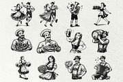 Oktoberfest Engraving Graphics, a Seasonal Illustration by DENIDigitalArtSudio (Thumbnail 2 of 7)
