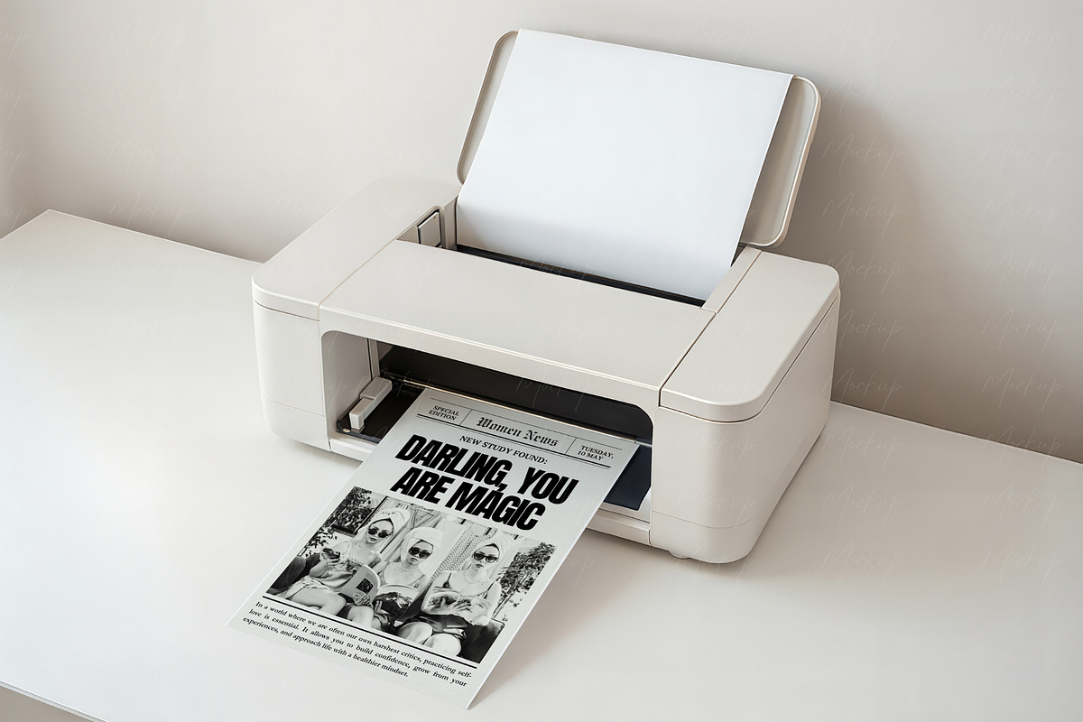Home Office Printer Mockup, a Product Mockup by TatiMockup (Photo 4 of 4)