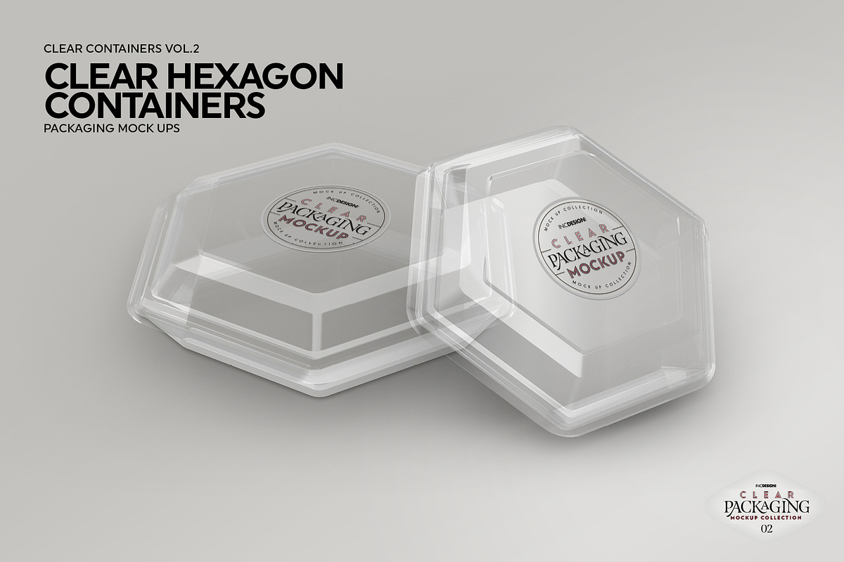 02 Clear Container Packaging MockUps, a Cups & Container Mockup by INCDesign (Photo 12 of 22)