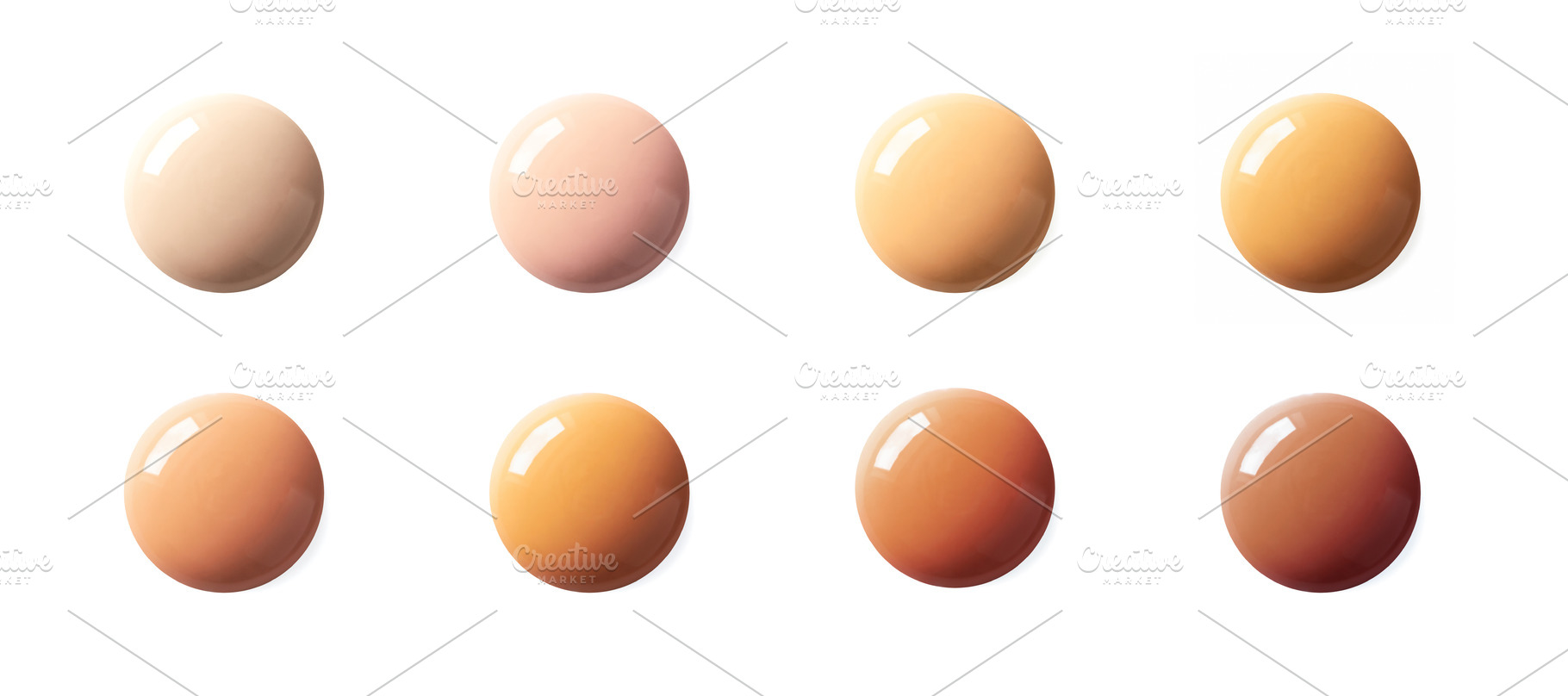 Liquid foundation circle spots color, a Beauty & Fashion Photo by Olha Kozachenko