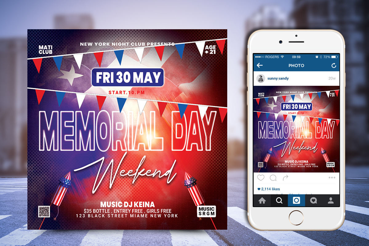Memorial Day Flyer, a Flyer Template by Poushe Design (Photo 2 of 3)