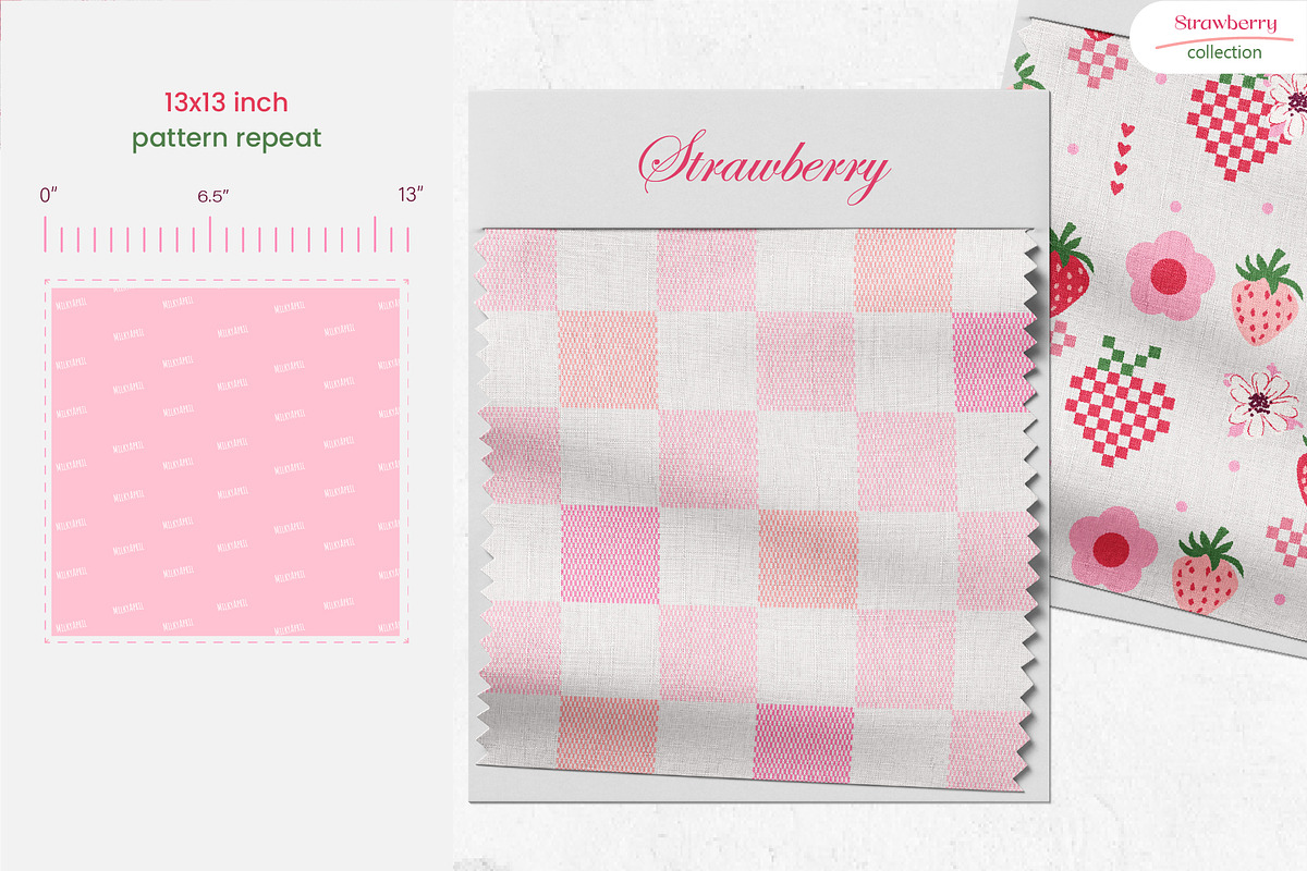 Strawberry Seamless Patterns, a Pattern Graphic by InaCorart (Photo 6 of 7)