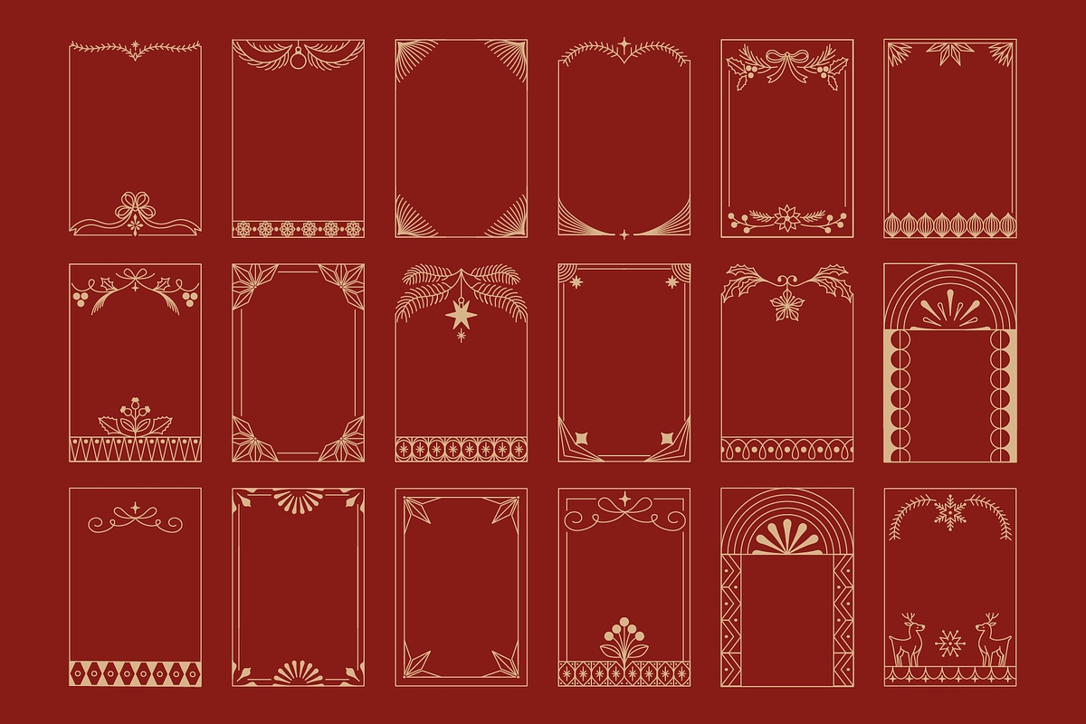Christmas linear design elements, an Object Graphic by venimo (Photo 3 of 12)