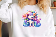 Cute Pastel Unicorn with Flowers, an Illustration by CitraGraphics (Thumbnail 6 of 6)