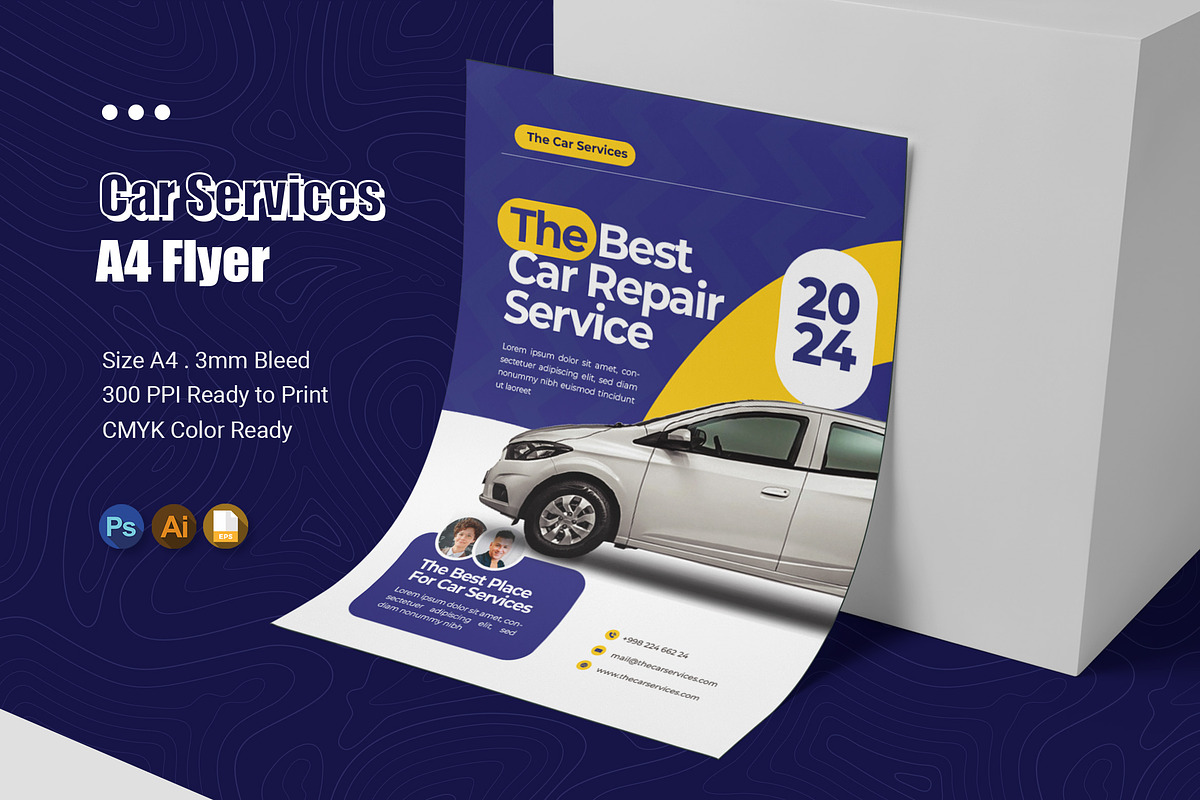 Car Services Flyer, a Flyer Template by Esensifiksi.studio (Photo 1 of 2)