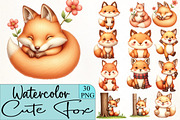 Cute Fox Clipart PNG, an Illustration by CrexoraLab (Thumbnail 1 of 5)