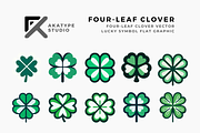 Four-Leaf Clover Vector Icon, an Icon by Akatype Studio (Thumbnail 1 of 3)