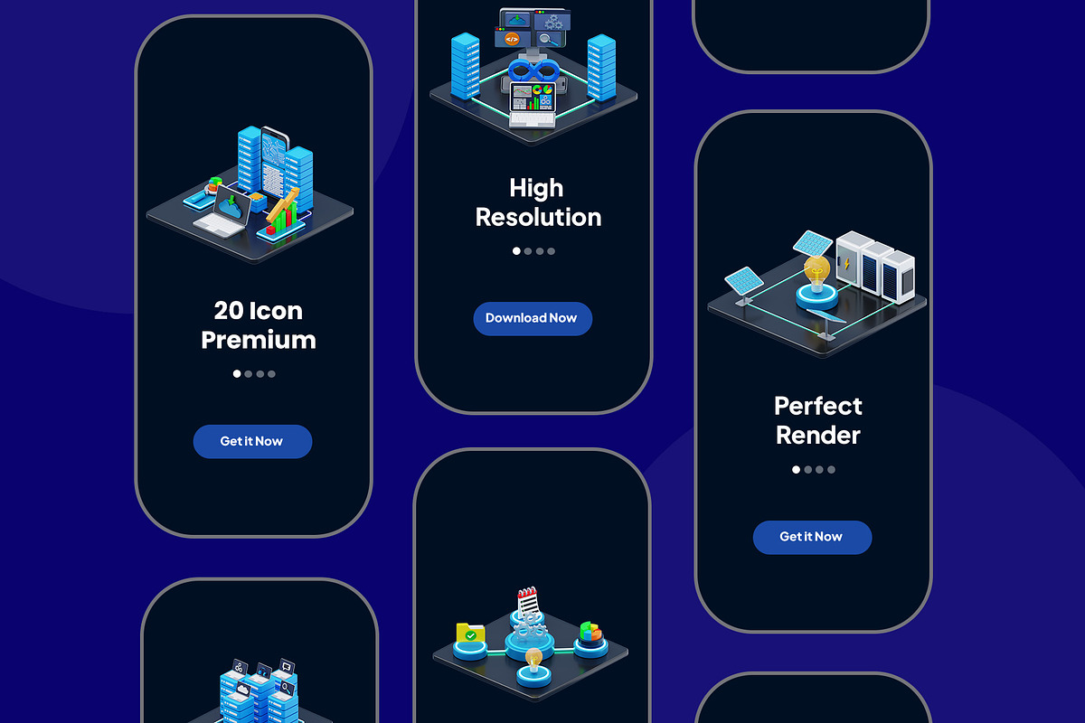 3D Isometric Technology Pack, an Illustration by novia99design (Photo 6 of 6)