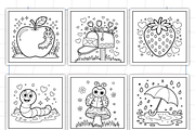 Cute Spring Coloring Pages, an Illustration by Ink Gallery (Thumbnail 3 of 3)
