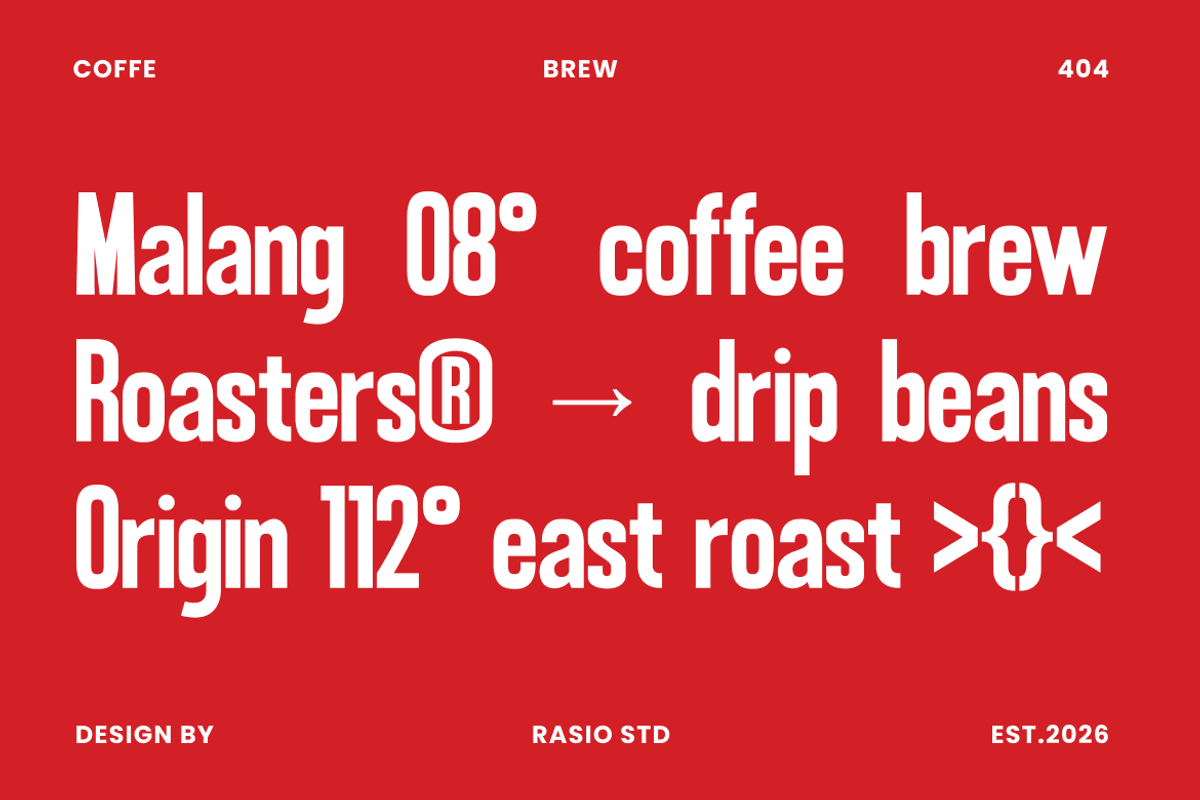 Quoin Condensed Typeface Font, a Sans Serif Font by Rasio Studio (Photo 4 of 11)