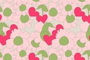 Cherries and cute pink blooms, a Pattern Graphic by Cotton Melon pattern Shop (Thumbnail 3 of 5)