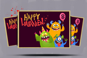 Halloween Monsters Party Flyer