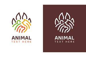 Animals Paw Logo Hospital