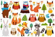 Cute Forest Animals Big Collection, an Animal Illustration by Gulnara Sabirova (Thumbnail 8 of 16)