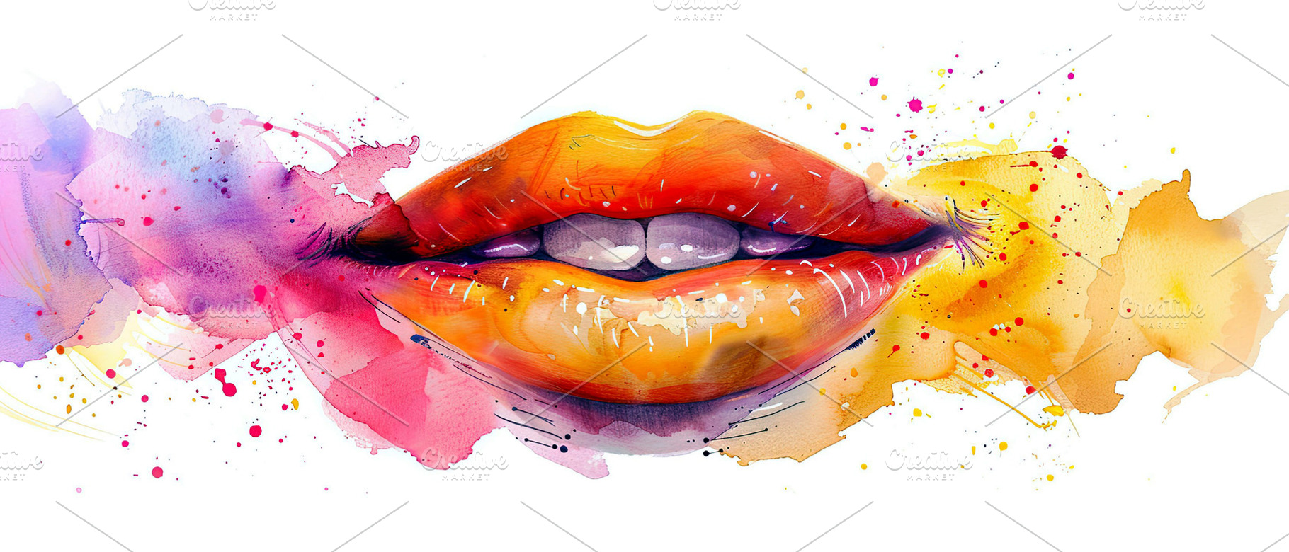 smile lips illustration white backgr, a Photo by LOGOCREATIVE
