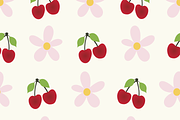 Cherries & Daisies Set of 7 Seamless, a Pattern Graphic by Amy Lynn Grover (Thumbnail 2 of 10)