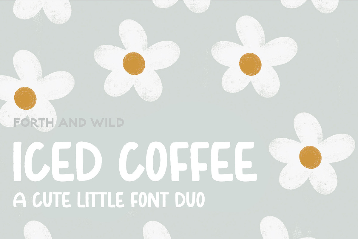 Iced Coffee Hand-lettered Font Duo, a Font by Forth and Wild (Photo 1 of 8)