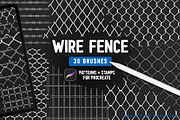 Wire Fence Brush Set for Procreate, a Brush Add-On by AngelfishCreative (Thumbnail 1 of 6)