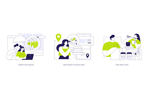 Buying food online isolated cartoon, a Person Illustration by Visual Generation