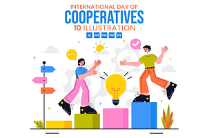 10 International Day of Cooperatives, a Person Illustration by denayunebgt
