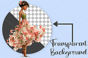 Summer Woman Watercolor Clipart PNG, a Seasonal Illustration by Canvas Craft (Thumbnail 2 of 5)