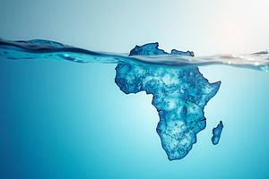 Liquid Map of Africa Emerging from t, a Wallpaper Photo by Perpis