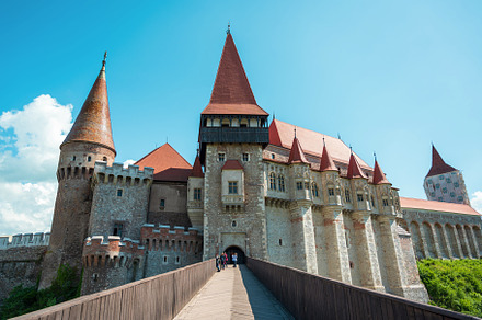 Corvin Castle located in Hunedoara,