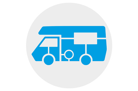 Blue Vector Icon sticker of the