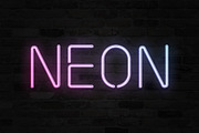 Neon Text Effect - Neon Letters | Layer Styles ~ Creative Market