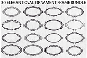 Elegant Oval Ornament Frame Bundle, an Illustration by jahid234 (Thumbnail 1 of 31)