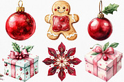Midnight Cherry Christmas Clipart, an Illustration by Canvas Craft (Thumbnail 2 of 7)