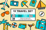 Travel Set Outlined & Colored, an Icon by DeniseUytiepo (Thumbnail 1 of 5)