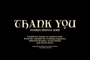 Daeron - Display Serif