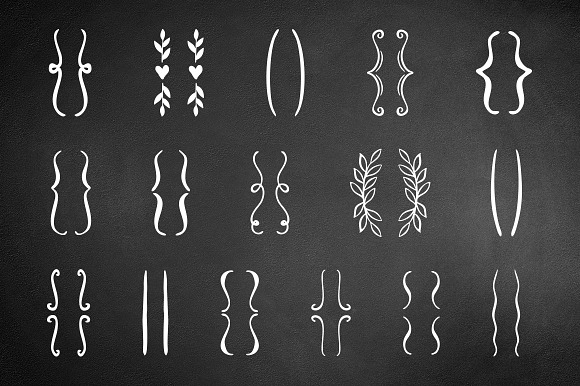 Hand drawn brackets set preview 4