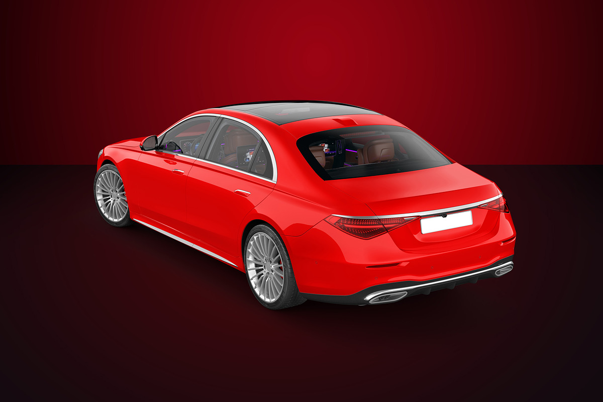 Mercedes Benz Luxury sedan MockUp, a Product Mockup by PSD Market (Photo 7 of 8)