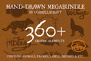 MegaBundle of Hand-drawn products, an Animal Illustration by Guerillacraft (Thumbnail 1 of 5)