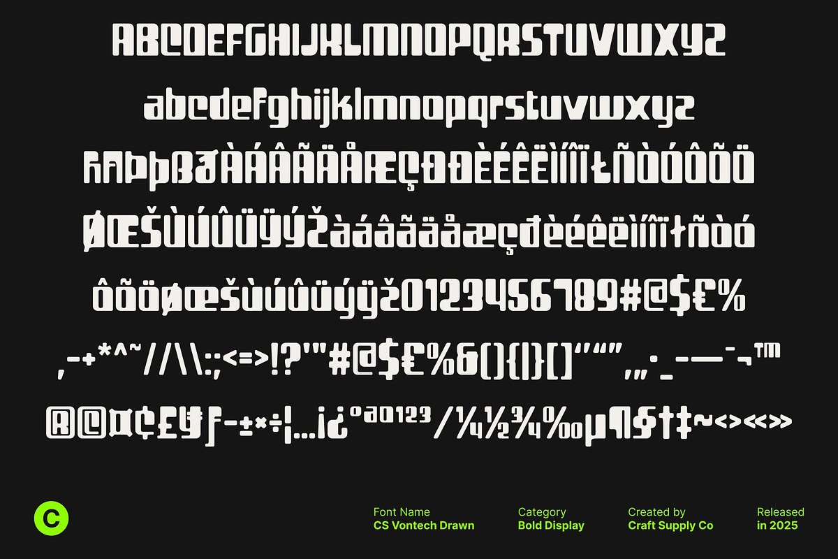 CS Vontech Drawn, a Sans Serif Font by Craft Supply Co. (Photo 8 of 8)