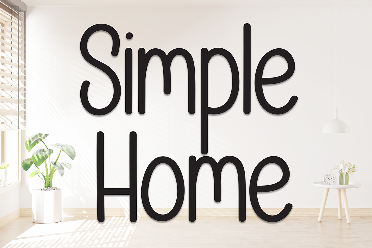 Simple Home | Script Font, a Script Font by Scratchones (Photo 1 of 8)