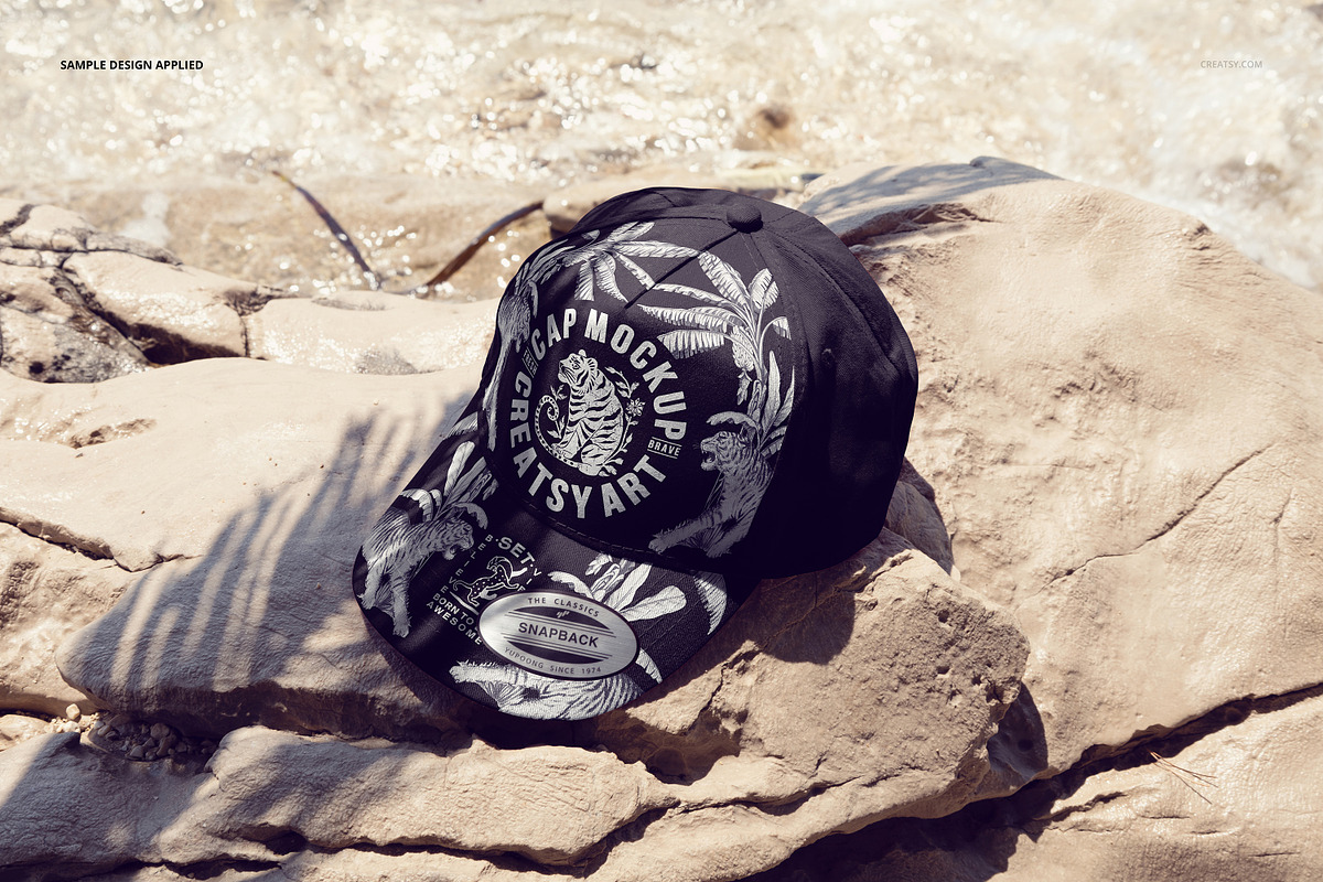Yupoong 6089M Snapback Summer Mockup, a Hat Mockup by creatsy5 (Photo 3 of 9)