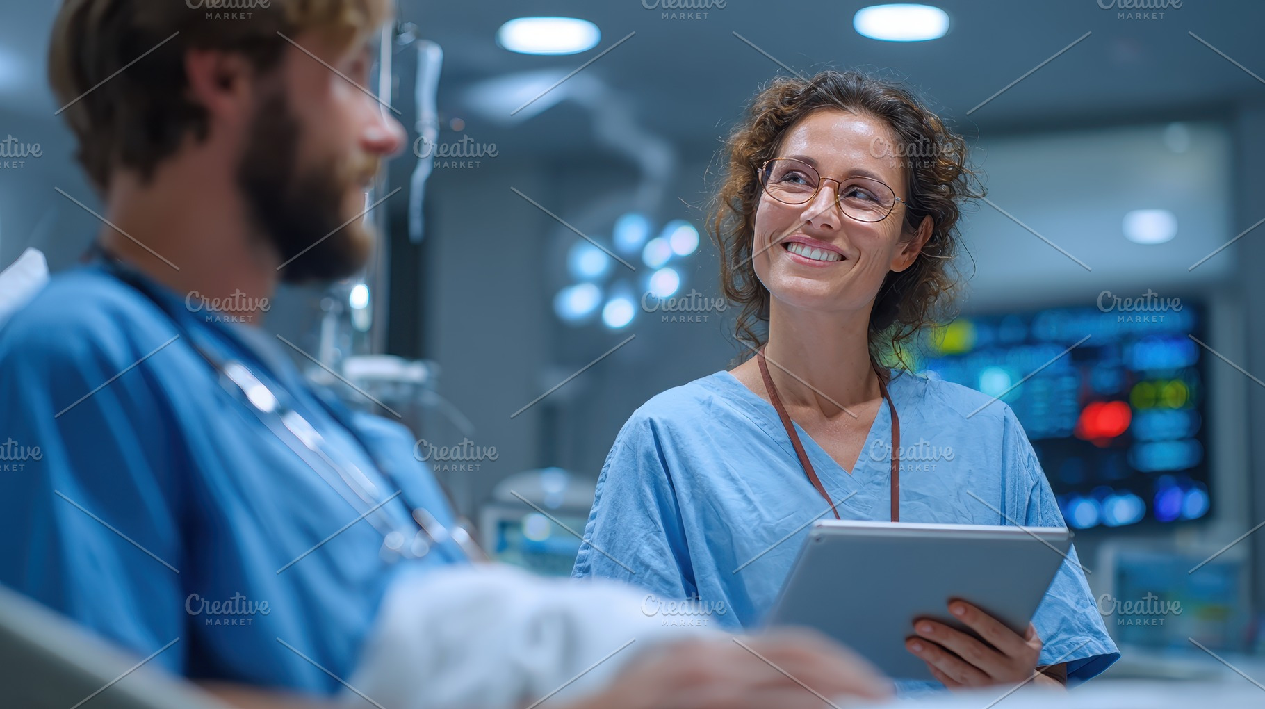 Doctor and Patient Hospital Room Dig, a Photo by Pixeness Studio
