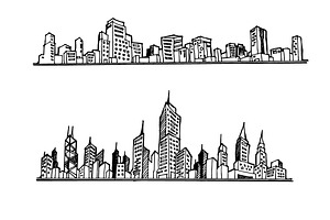 32 Doodle Cityscape